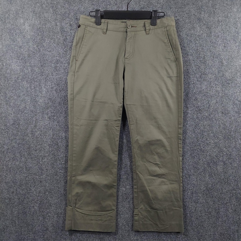 Polo Jeans Co Ralph Lauren Jeans Womens 6 Green Khaki Cuffed Stretch Pants 30x24